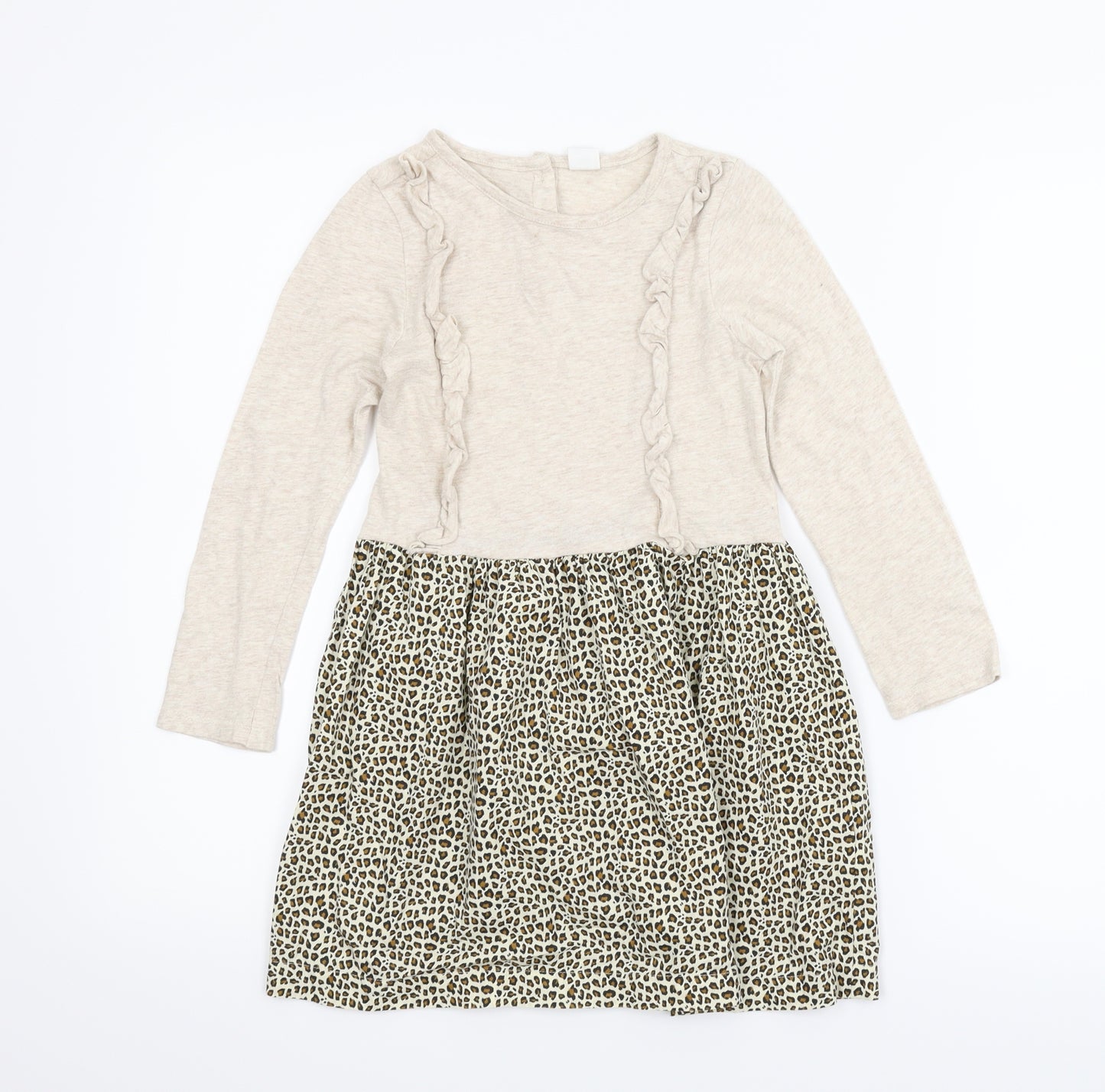 Gap Girls Beige Animal Print  A-Line  Size 5 Years