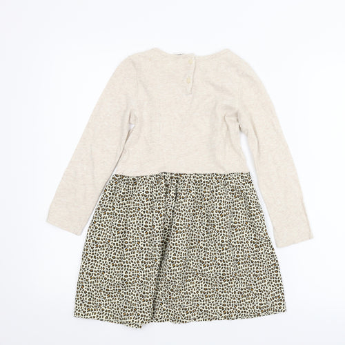 Gap Girls Beige Animal Print  A-Line  Size 5 Years