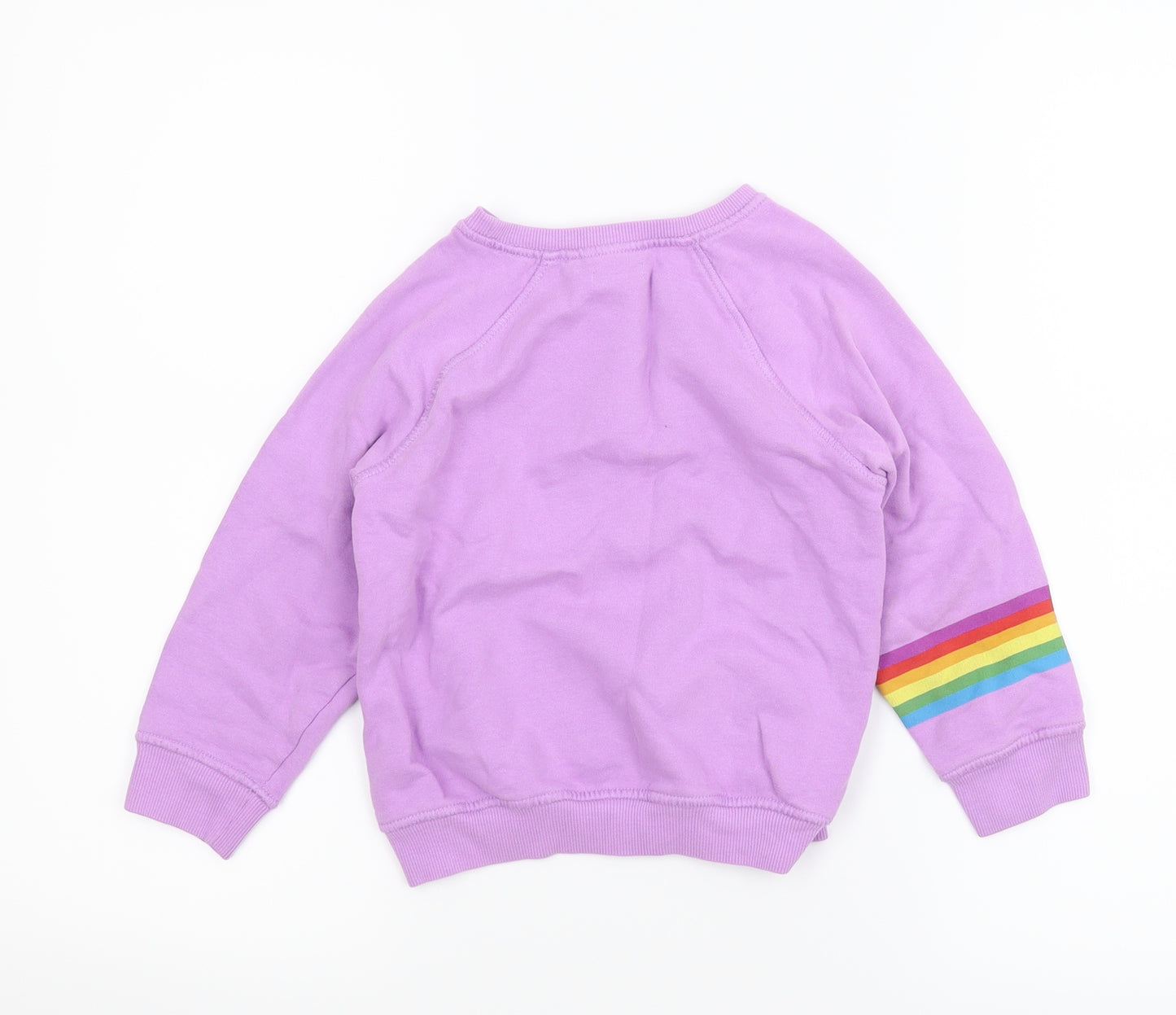 NEXT Girls Purple Striped  Pullover Sweatshirt Size 6 Years