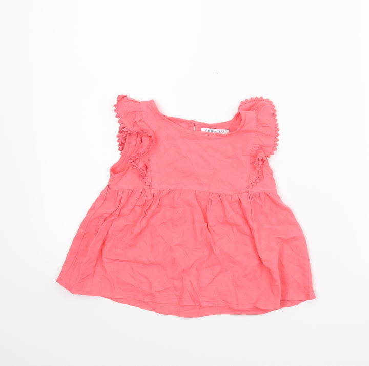 Primark Girls Pink Basic Blouse Size 5-6 Years
