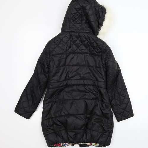 Ted Baker Girls Black   Quilted Coat Size 10 Years