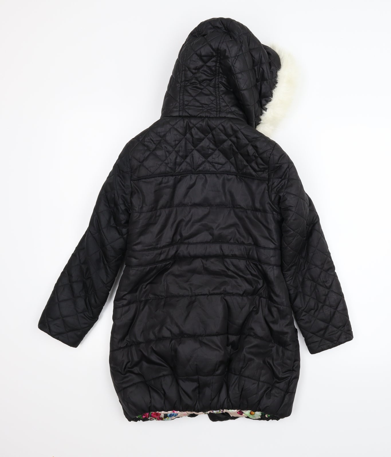 Ted Baker Girls Black   Quilted Coat Size 10 Years