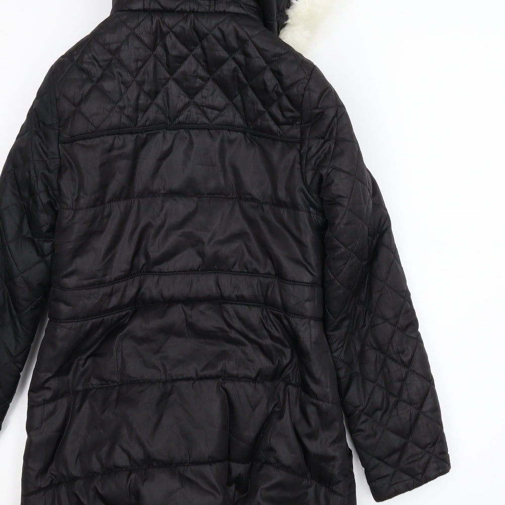 Ted Baker Girls Black   Quilted Coat Size 10 Years