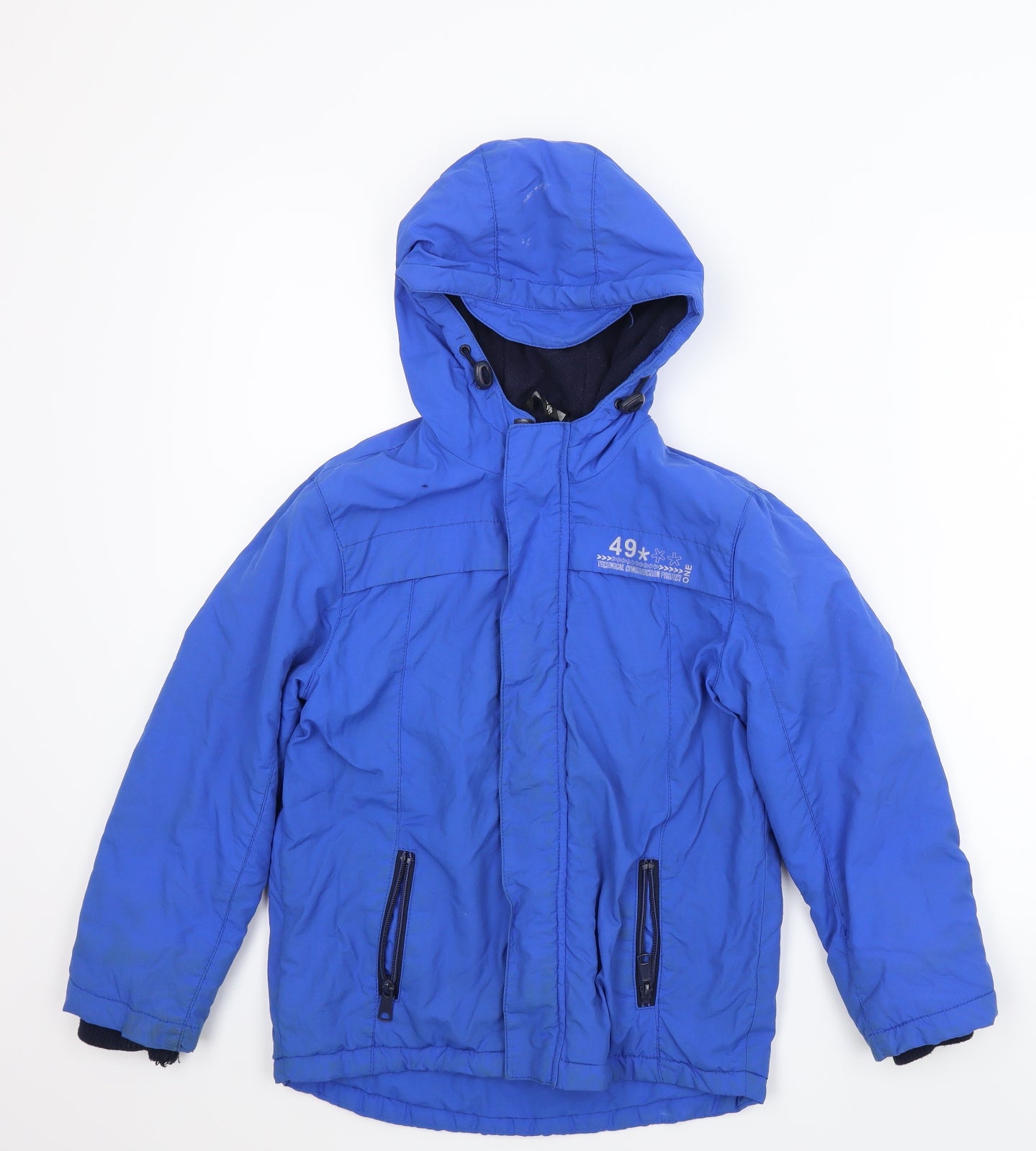 George Boys Blue   Parka Coat Size 7-8 Years