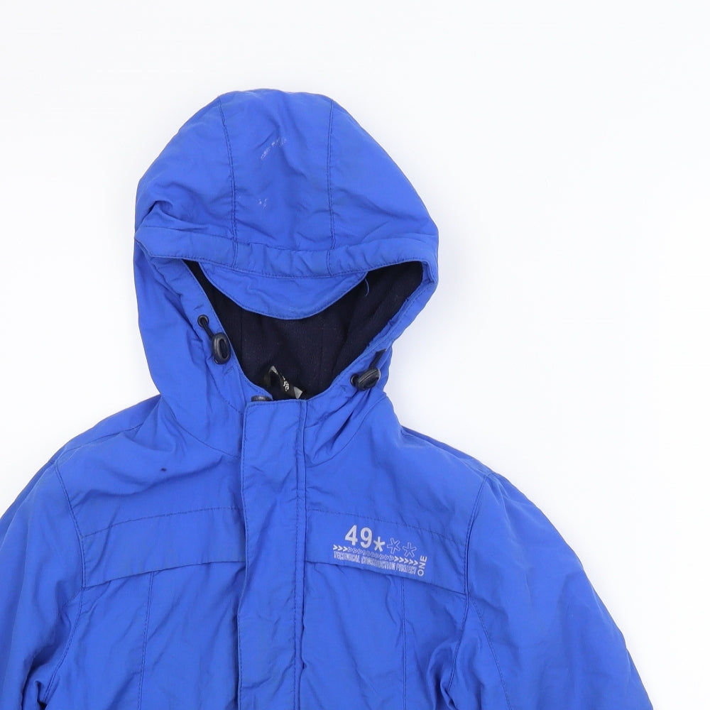 George Boys Blue   Parka Coat Size 7-8 Years