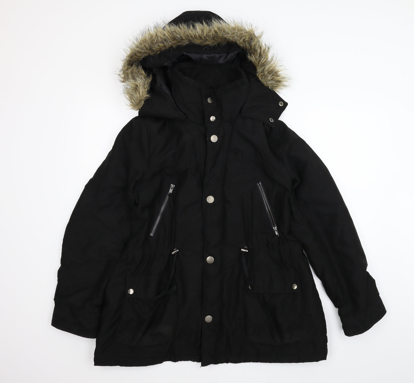 Dorothy Perkins Womens Black   Parka Coat Size 18