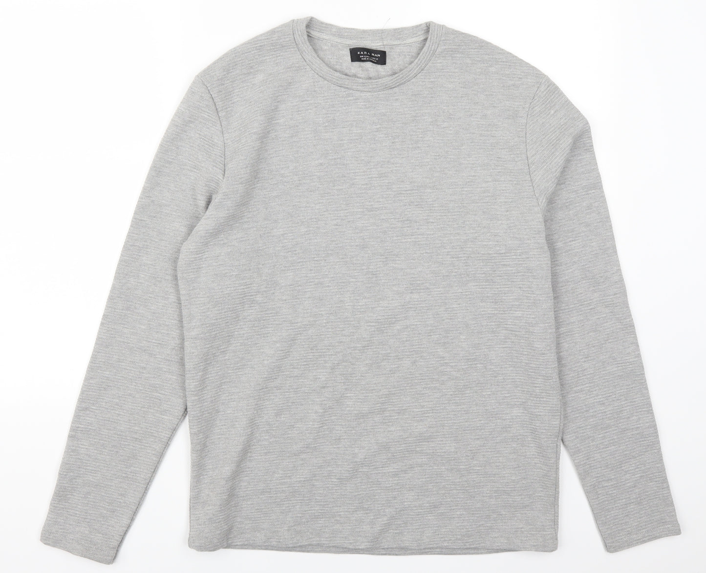 Zara Man Mens Grey    T-Shirt Size L