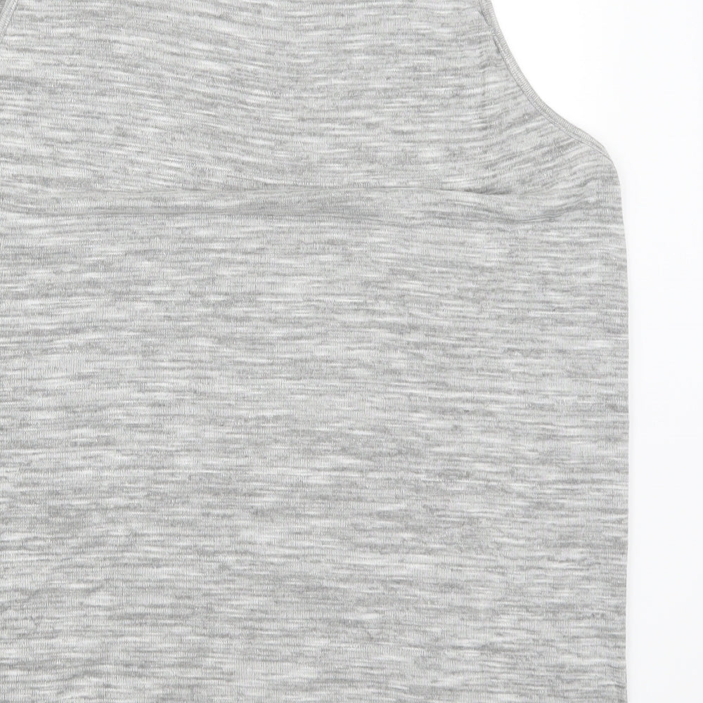 Preworn Womens Grey   Basic Tank Size L  - Rose