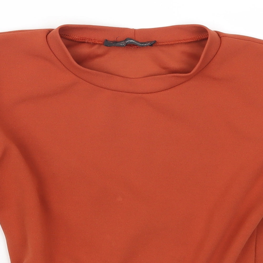 Stylewise Womens Orange   Basic T-Shirt Size 10