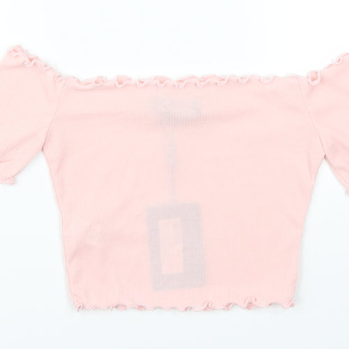 Pretty little Thing Womens Pink   Cropped T-Shirt Size 6