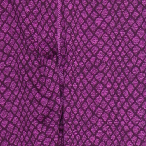 Dri More Womens Pink Geometric Ramie Cropped Leggings Size 26 in L22 in