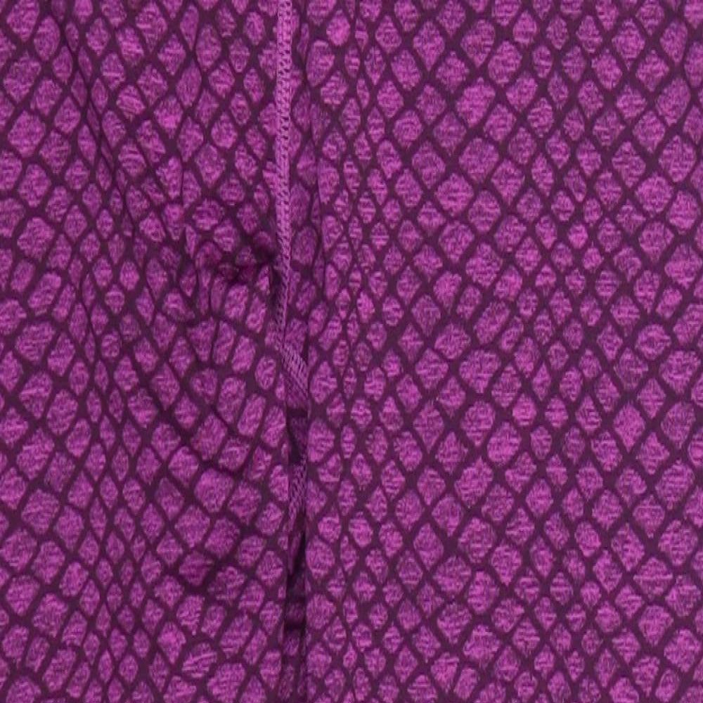 Dri More Womens Pink Geometric Ramie Cropped Leggings Size 26 in L22 in