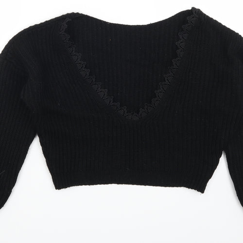 Boohoo Womens Black   Pullover Jumper Size S