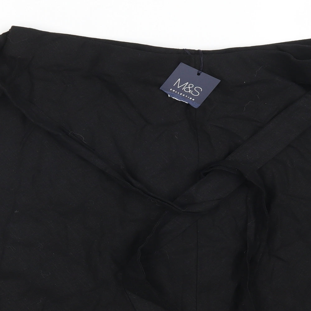 Marks and Spencer Womens Black   Skater Skirt Size 14