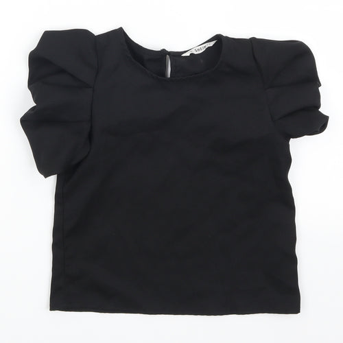 SheIn Girls Black   Basic T-Shirt Size 8 Years