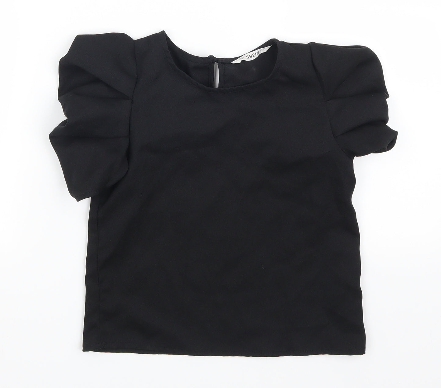 SheIn Girls Black   Basic T-Shirt Size 8 Years