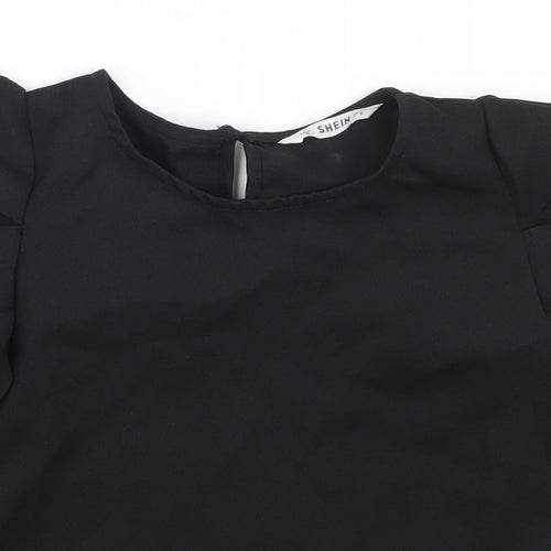 SheIn Girls Black   Basic T-Shirt Size 8 Years