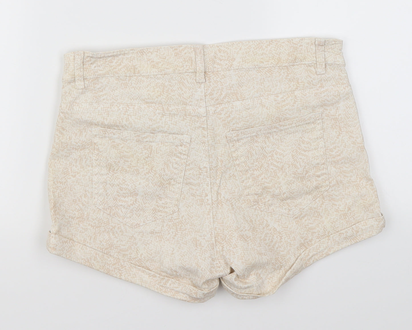 H&M Womens Beige   Hot Pants Shorts Size 8
