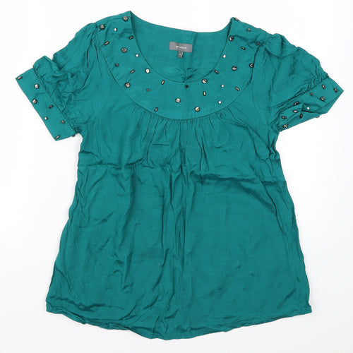Et Vous Womens Blue   Basic T-Shirt Size 8