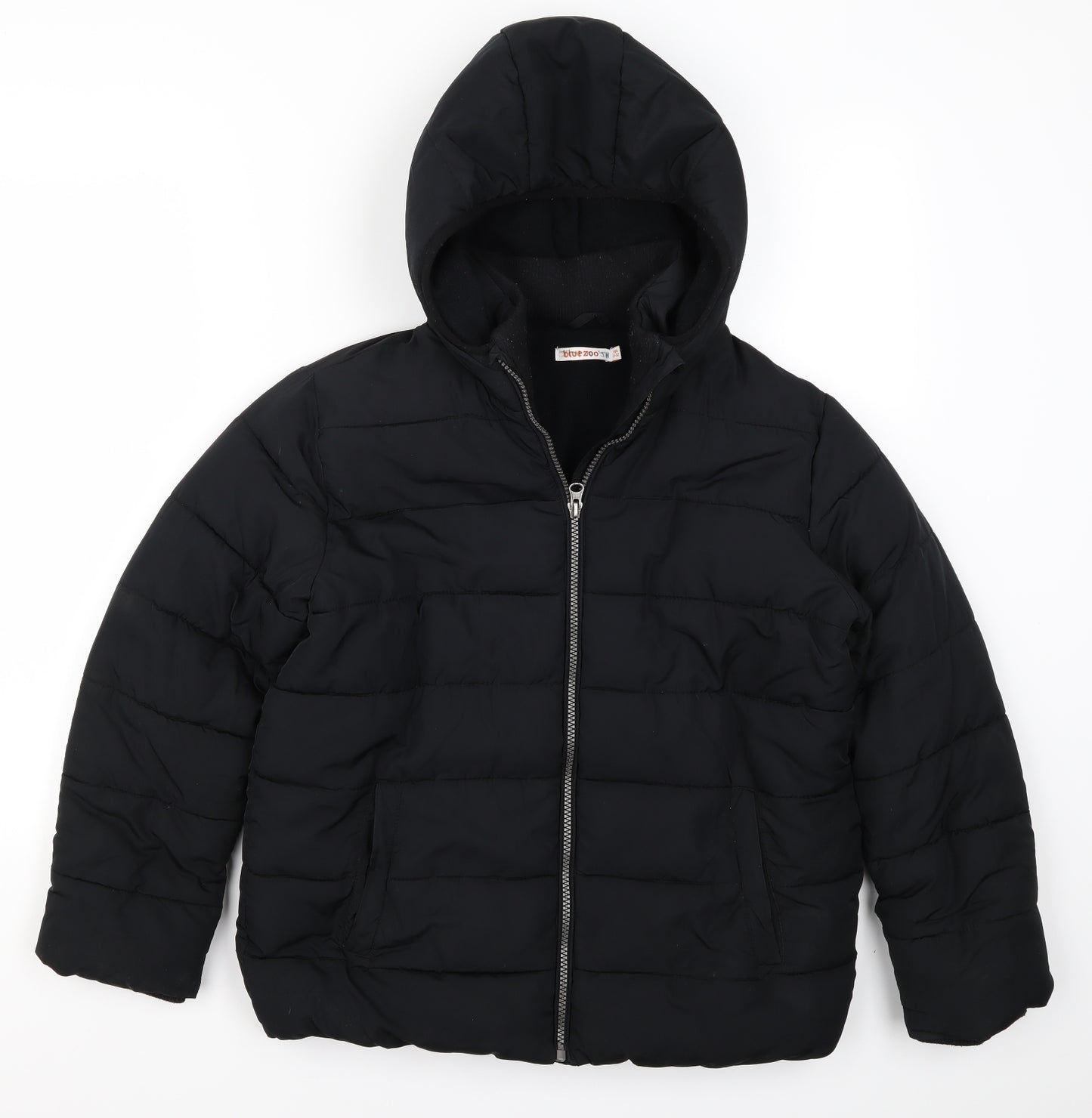 Bluezoo Girls Black   Basic Coat Coat Size 11-12 Years
