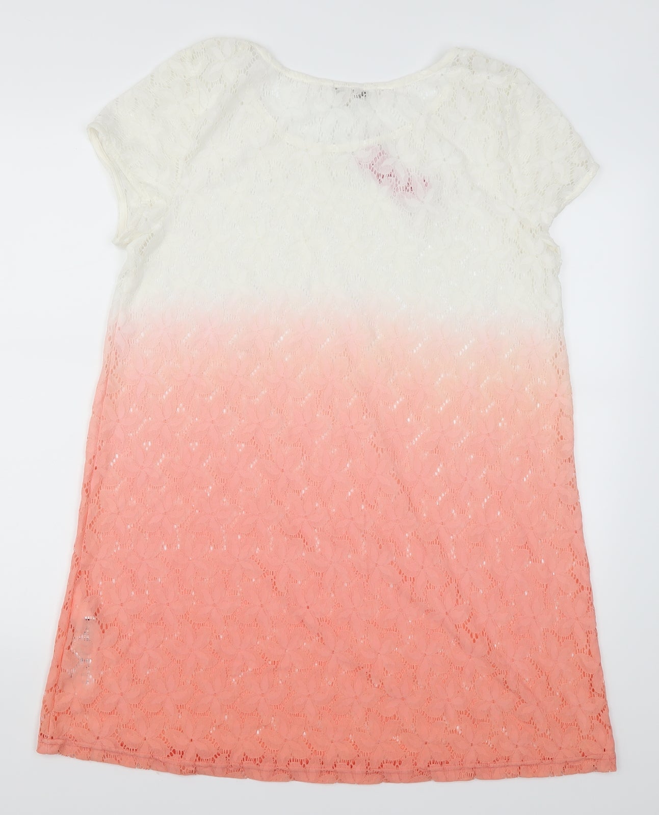 Happy Holly Womens Pink Floral  Basic T-Shirt Size 8