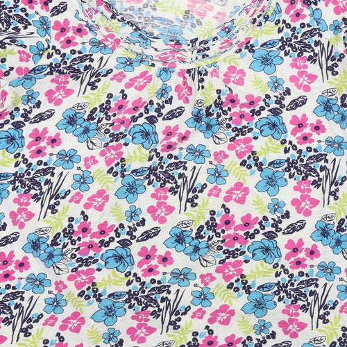 Preworn Womens Multicoloured Floral  Basic T-Shirt Size 16