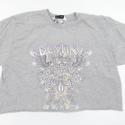 Capsule Womens White   Cropped T-Shirt Size XL