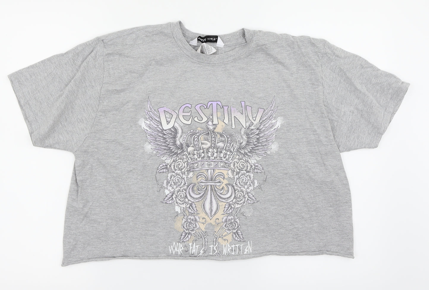 Capsule Womens White   Cropped T-Shirt Size XL