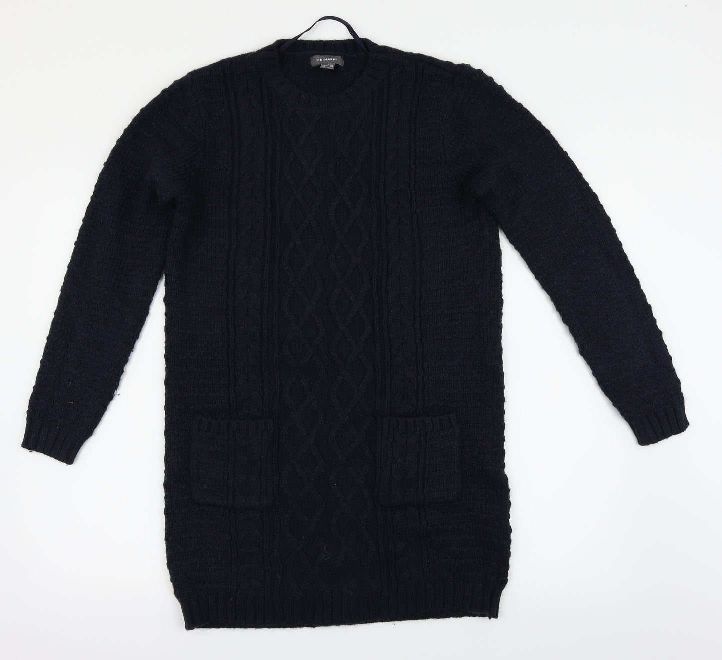 Primark Womens Blue Argyle/Diamond  Pullover Jumper Size 14