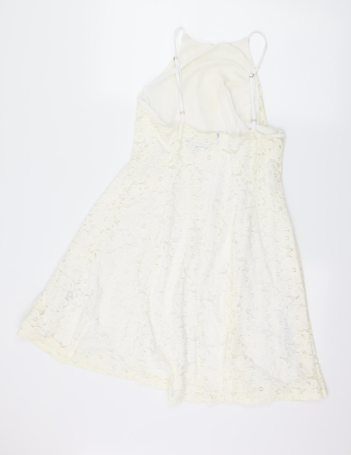New Look Womens Ivory   Skater Dress  Size 14