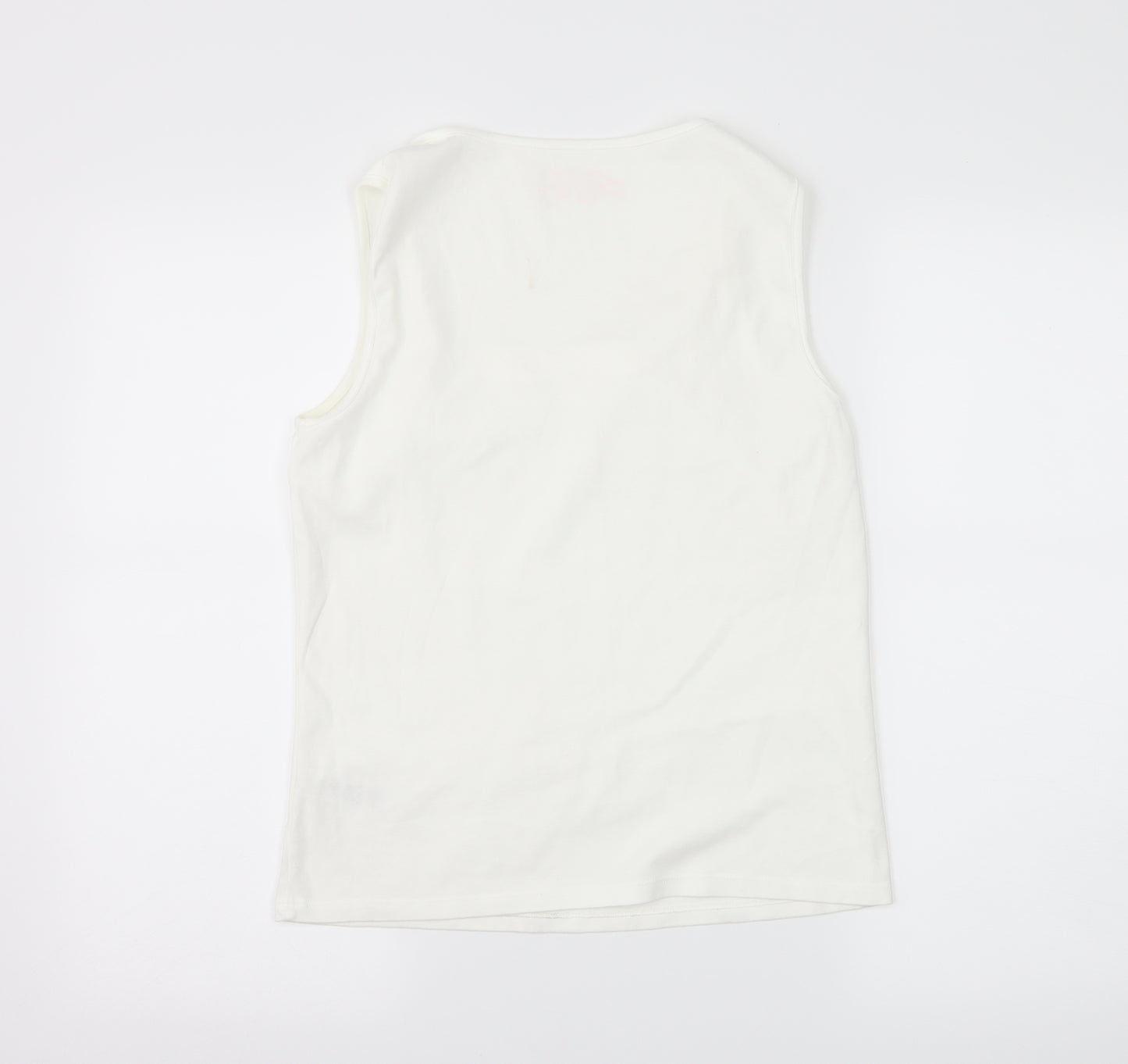 BHS Womens White  Jersey Basic T-Shirt Size 14