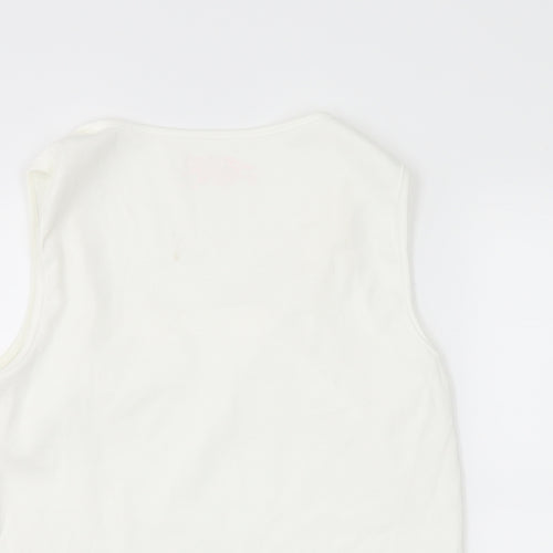 BHS Womens White  Jersey Basic T-Shirt Size 14