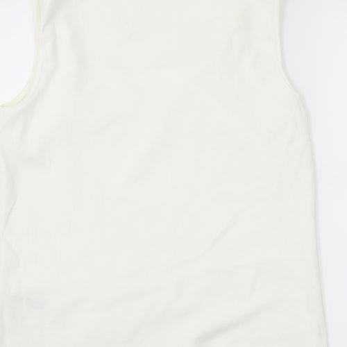BHS Womens White  Jersey Basic T-Shirt Size 14