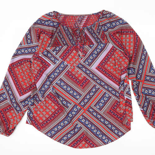 Dorothy Perkins Womens Multicoloured Geometric  Basic Blouse Size 10