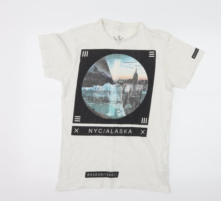 Cedar Wood State Mens White Jersey T-Shirt Size XS - NYC Alaska