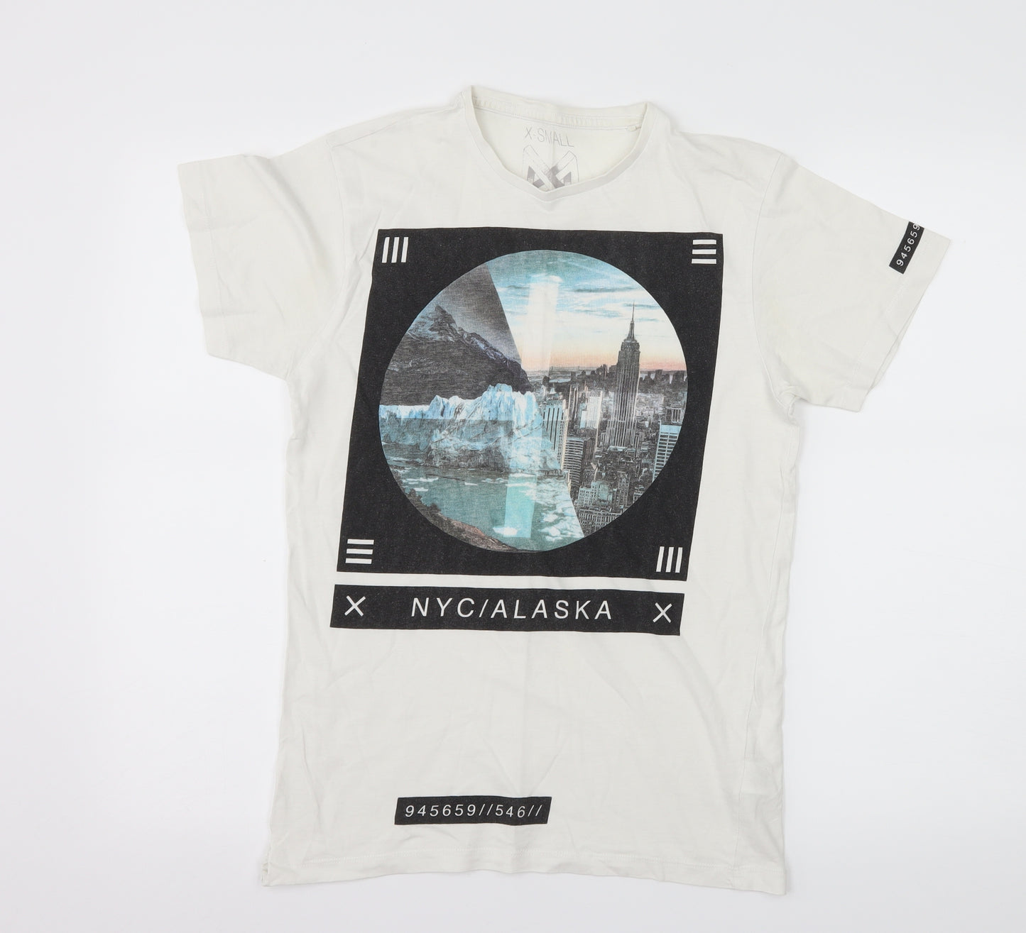 Cedar Wood State Mens White  Jersey  T-Shirt Size XS  - NYC Alaska