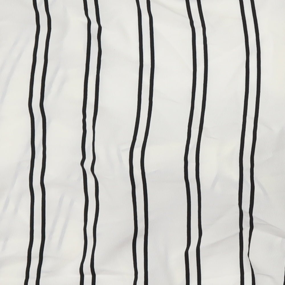 Primark Womens White Striped  Kimono Blouse Size 16