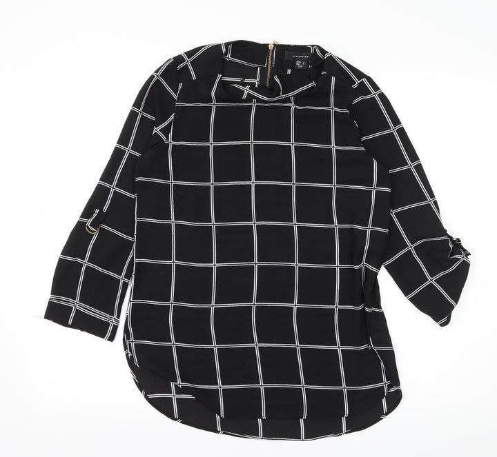 Atmosphere Womens Beige Check Basic Blouse Size 8