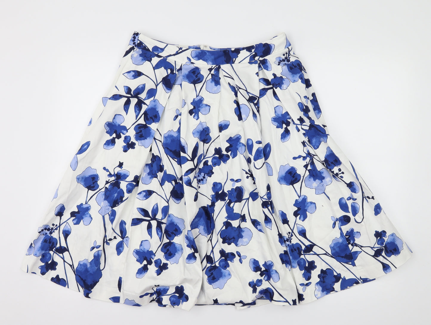 Paraphrase Womens White Floral  Flare Skirt Size 10