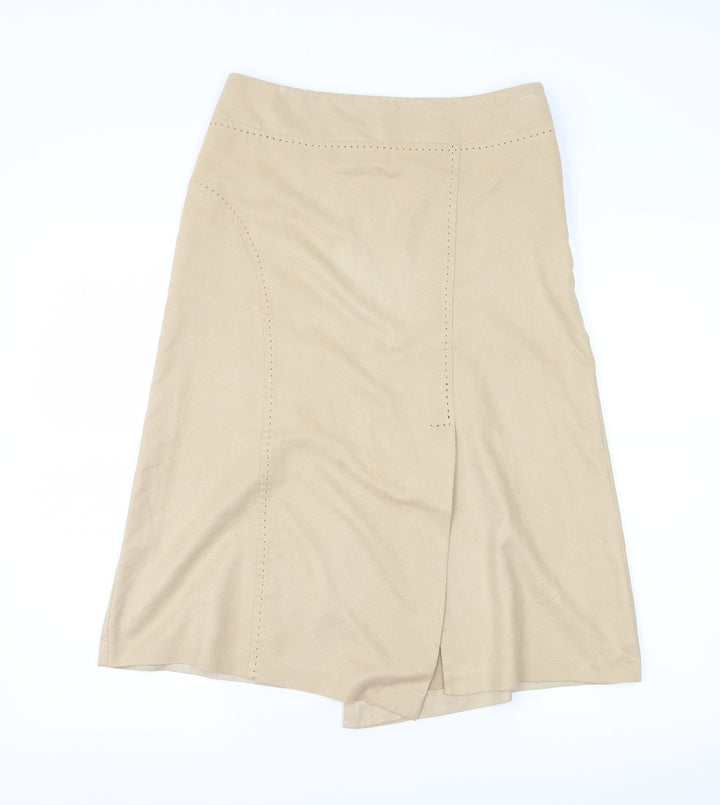 George Womens Beige Velour Straight & Pencil Skirt Size 10