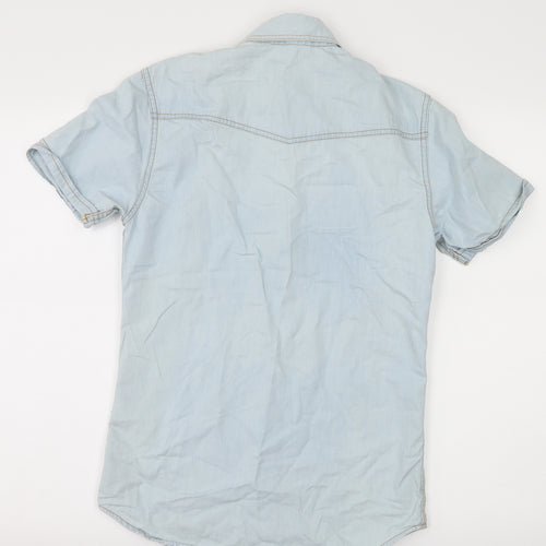 Cedar Wood State Mens Blue  Denim  Button-Up Size XS