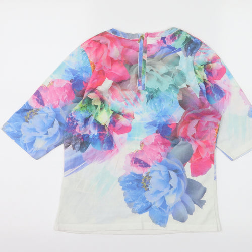 Coast Womens Multicoloured Floral Jersey Basic T-Shirt Size XS