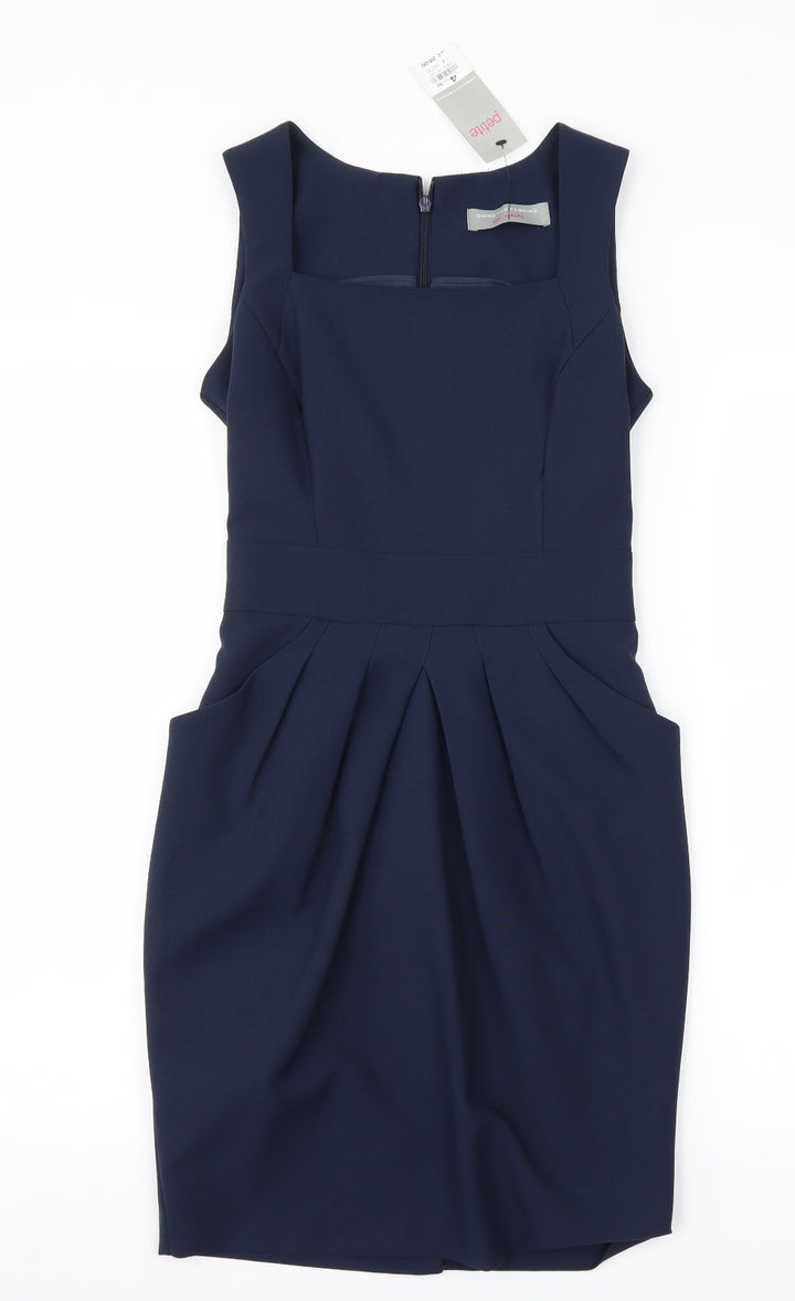 Dorothy Perkins Womens Blue Sheath Size 4