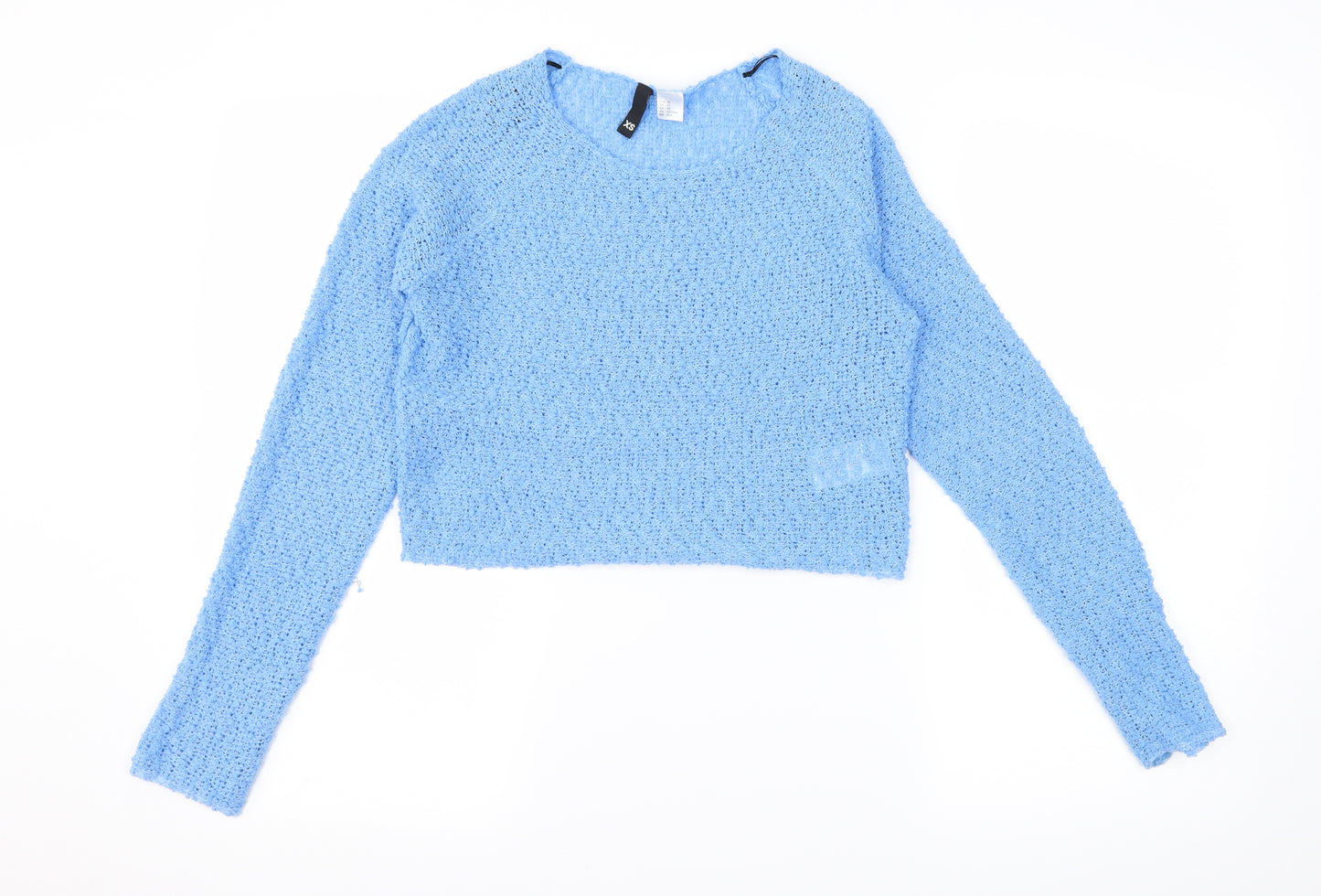 H&M Womens Blue  Knit Pullover Jumper Size XS