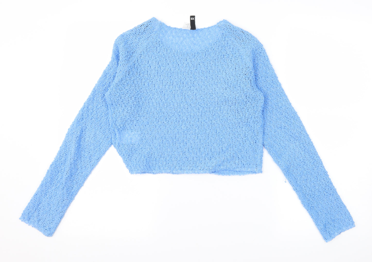 H&M Womens Blue  Knit Pullover Jumper Size XS