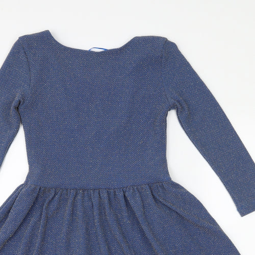 Topshop Womens Blue   Skater Dress  Size 8  - Low Back