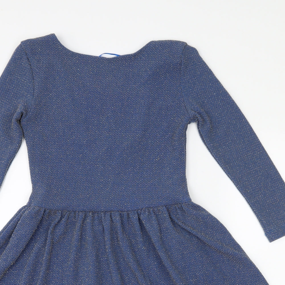 Topshop Womens Blue   Skater Dress  Size 8  - Low Back