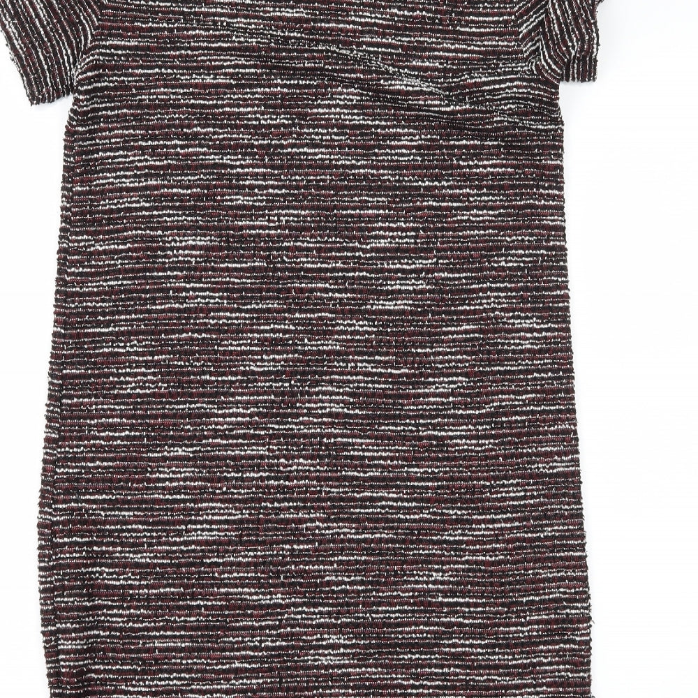 New Look Womens Multicoloured Striped Knit T-Shirt Dress  Size 6