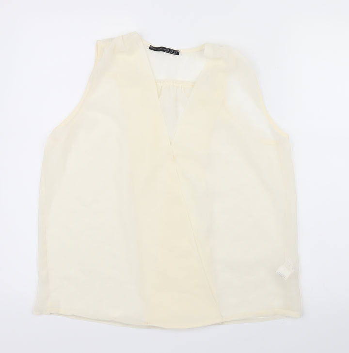 Atmosphere Womens White  Mesh Basic Blouse Size 12
