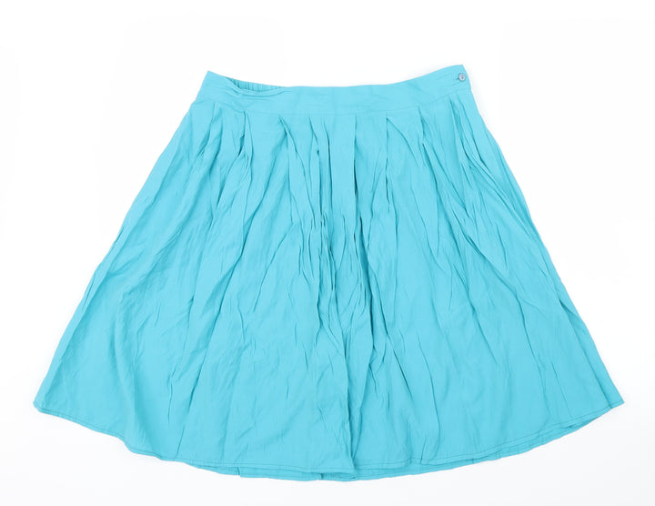 Preworn Womens Blue   A-Line Skirt Size L